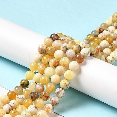 Natural Yellow Opal Beads Strands G-G992-A02-C-1