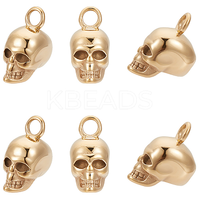 6Pcs Retro 304 Stainless Steel Pendants STAS-UN0060-20G-1