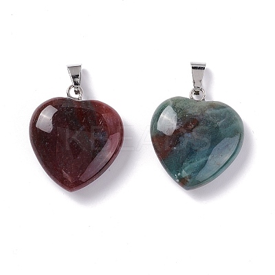 Natural Indian Agate Pendants G-G956-B18-FF-1