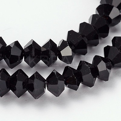 Faceted Bicone Glass Bead Strands GLAA-J082-A06-1