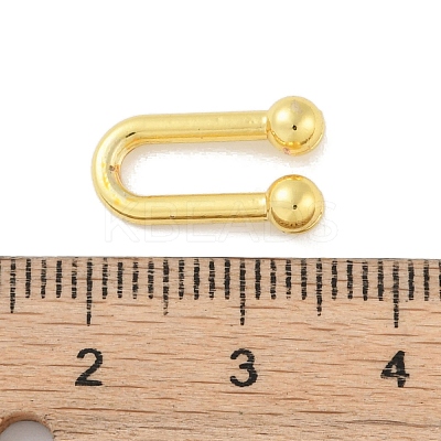 Rack Plating Brass U Shape Links Buckle for Dress Lingria Bikini Swimming Wear Accessories KK-A224-24B-G-1