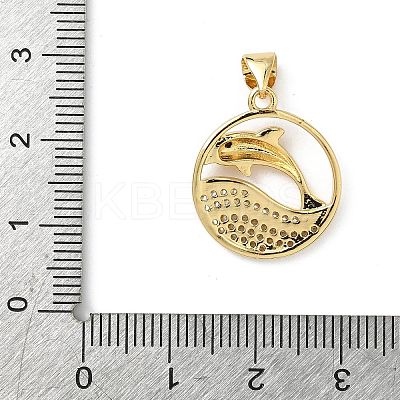 Brass Micro Pave Cubic Zirconia Pendants KK-S337-08G-A-1