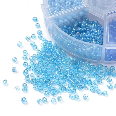 6 Colors 8/0 Glass Seed Beads SEED-X0052-03B-3mm-1