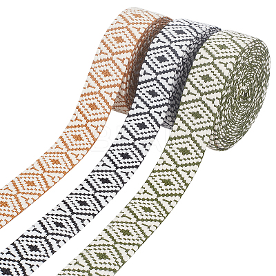 15 Yards 3 Colors Ethnic Style Cotton Ribbon OCOR-WR0001-21-1