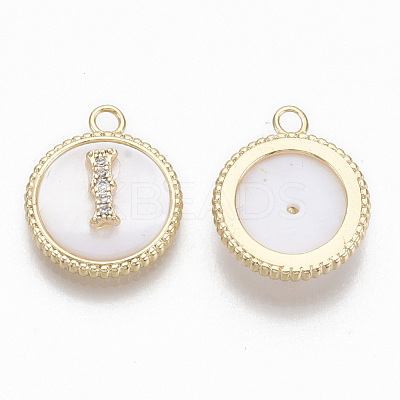 Brass Micro Pave Cubic Zirconia Pendants KK-T062-04I-NF-1