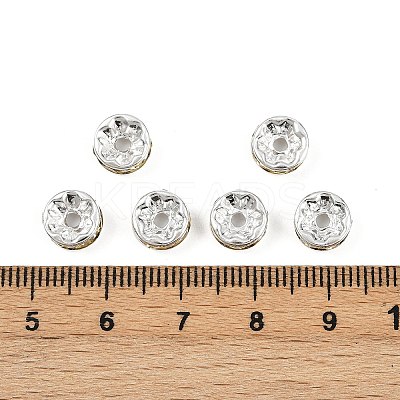 Brass Grade A Rhinestone Spacer Beads RB-A014-Z8mm-13S-1