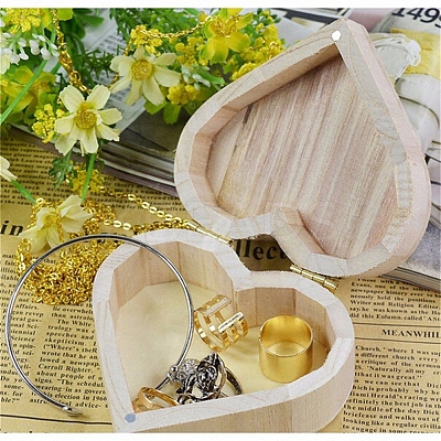 Heart Wood Jewelry Storage Boxes PW-WG88091-01-1