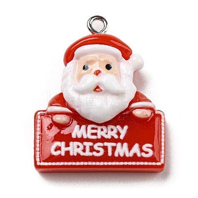 Opaque Resin Pendants CRES-D010-02G-1