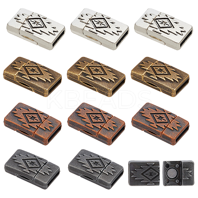 12Sets 4 Colors Alloy Magnetic Clasps FIND-CA0004-60-1