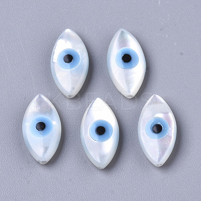 Natural White Shell Mother of Pearl Shell Beads SSHEL-N034-56B-01-1