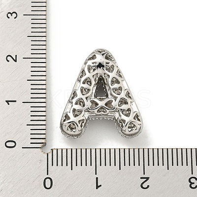 Platinum Plated Brass Micro Pave Cubic Zirconia Pendants KK-L073-001P-A-1