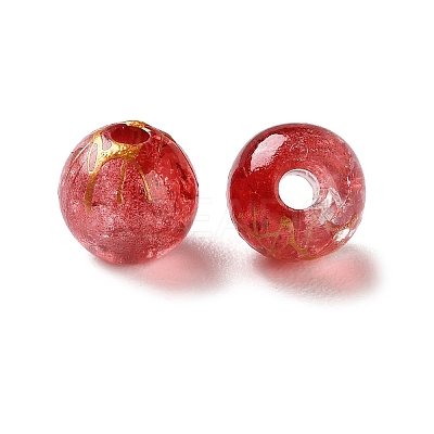 Transparent Crackle Acrylic Beads DACR-D300-01F-8mm-1