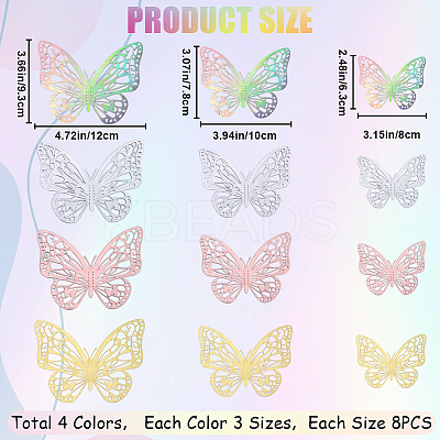 8 Sets 4 Colors PET Mirror Wall Stickers DIY-CP0009-15A-1