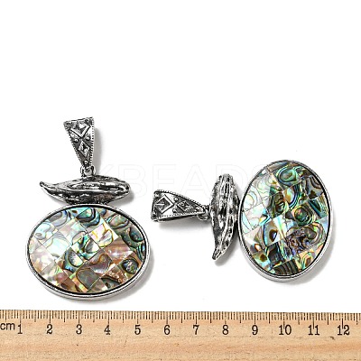 Natural Paua Shell Pendants FIND-Z032-04A-1