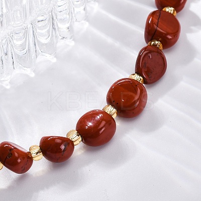 Natural Red Jasper Beaded Bracelets for Women G-P563-07P-10-1