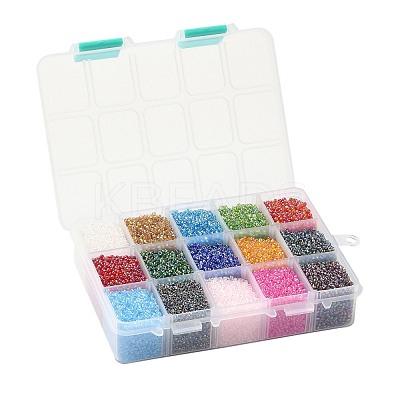 375G 15 Colors Glass Seed Beads SEED-JP0004-05-2mm-1