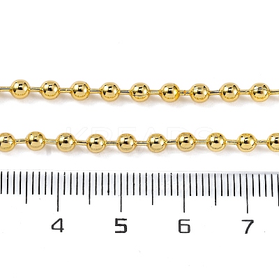 Rack Plating Brass Ball Chain Necklaces for Women NJEW-A035-03G-1