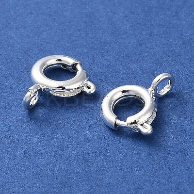 Rack Plating Brass Spring Ring Clasps KK-F090-22S-1