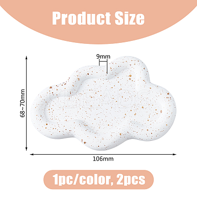 2Pcs 2 Colors Gesso Jewelry Plate DJEW-DC0001-04-1