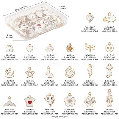 40Pcs 20 Styles Alloy Enamel Pendants ENAM-FS0003-32-1
