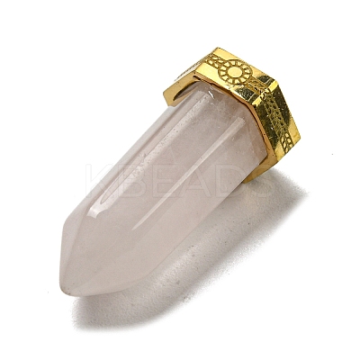 Natural Rose Quartz Pointed Pendants STAS-K273-03G-01-1
