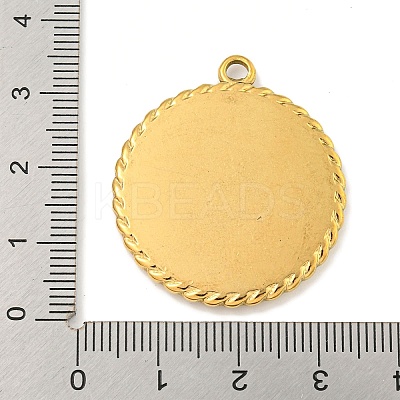 Ion Plating(IP) 304 Stainless Steel Pendants Cabochon Settings STAS-A099-04G-1