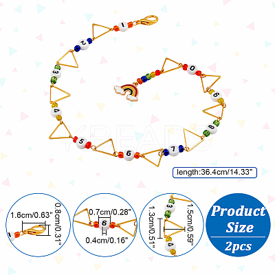 Triangle Ring Knitting Row Counter Chains HJEW-PH01722-1