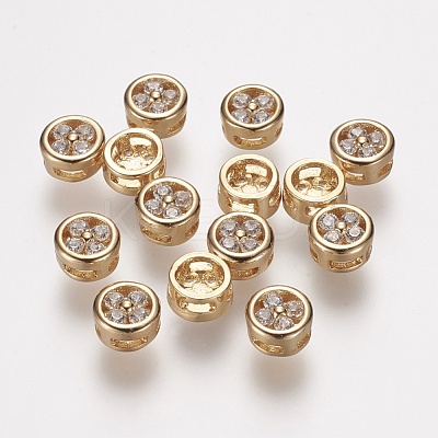 Brass Micro Pave Grade AAA Cubic Zirconia Pendants ZIRC-G086-09G-NR-1