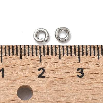 Tarnish Resistant 304 Stainless Steel Open Jump Rings STAS-E067-07-4mm-1