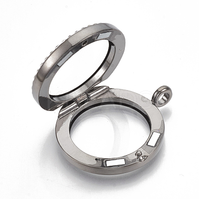 Alloy Magnetic Locket Pendants PALLOY-T052-23-1