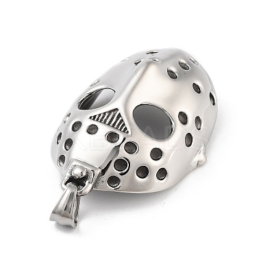 Retro 304 Stainless Steel Big Pendant Rhinestone Setting STAS-I205-09AS-1