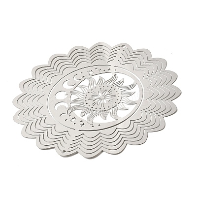 201 Stainless Steel 3D Rotating Hanging Wind Spinner STAS-C166-01C-P-1