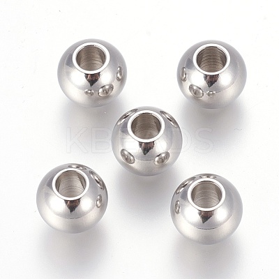 Tarnish Resistant 201 Stainless Steel European Beads STAS-F170-01P-A-1