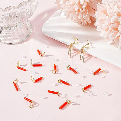 20Pcs Brass Stud Earring Findings KK-BC0008-36-1