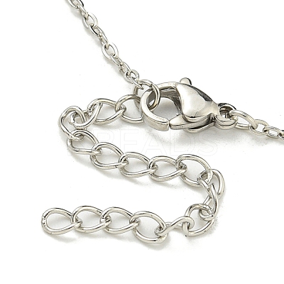 Plastic Imitation Pearl Round Pendant Necklaces NJEW-Z041-05P-1