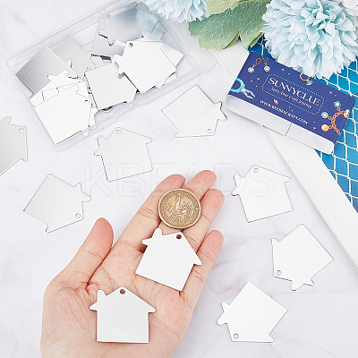 25Pcs Pet Aluminium Pendants ALUM-SC0001-07-1