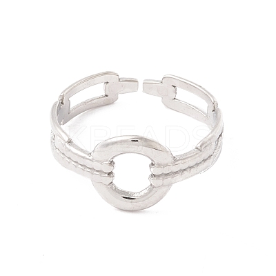 Non-Tarnish 304 Stainless Steel Cuff Ring RJEW-F121-05P-1