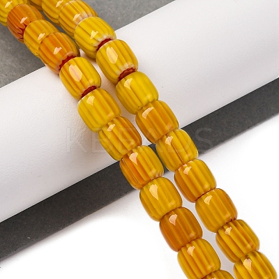 Handmade Lampwork Chevron Beads Strands LAMP-K041-01B-10-1