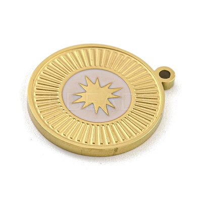 316 Surgical Stainless Steel Enamel Pendants STAS-M073-18A-04G-1