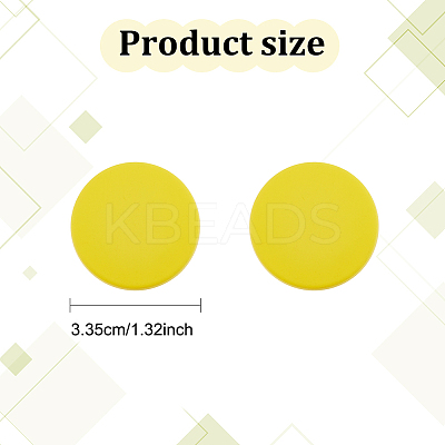 8 Pairs 8 Colors 304 Stainless Steel Flat Round Stud Earrings for Women EJEW-AN0003-42-1