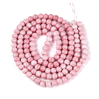 Baking Paint Glass Beads Strands X-DGLA-N016-6mm-02-1