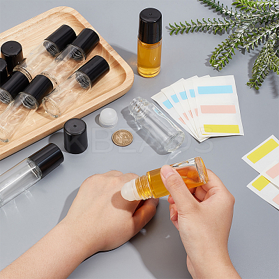 Transparent Glass Roller Ball Bottles AJEW-BC0007-35-1