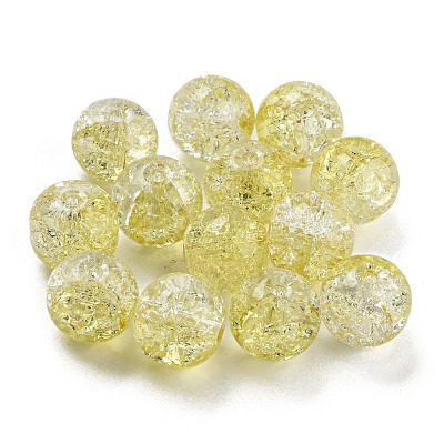 Transparent Crackle Glass Beads GLAA-L046-01A-10-1
