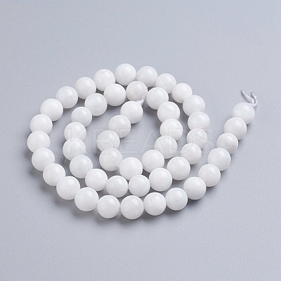 Natural Rainbow Moonstone Beads Strands G-C068-8mm-1-1