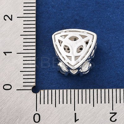 Rack Plating Brass Micro Pave Cubic Zirconia Beads KK-Z082-13S-1