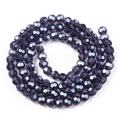 Electroplate Glass Bead Strands LS-EGLA-R015-4mm-27-1