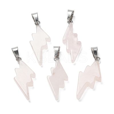 Natural Rose Quartz Pendants G-C057-01P-09-1