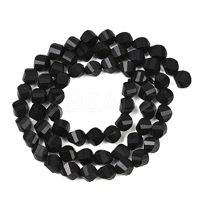 Natural Shungite Beads Strands G-P611-C35-01-1