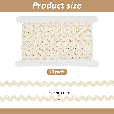 10 Yards Cotton Wave Bending Lace Trim OCOR-AN0001-06-1