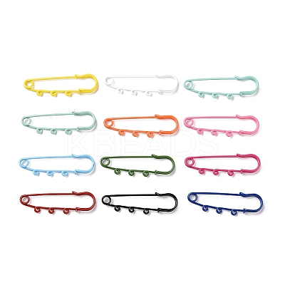 Spray Painted Iron Brooch Findings IFIN-K043-01-1